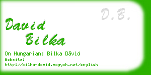 david bilka business card